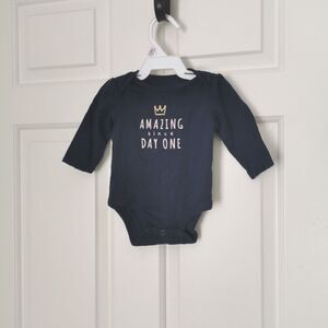 3/$12 Carter's long sleeve onesie size 3 m